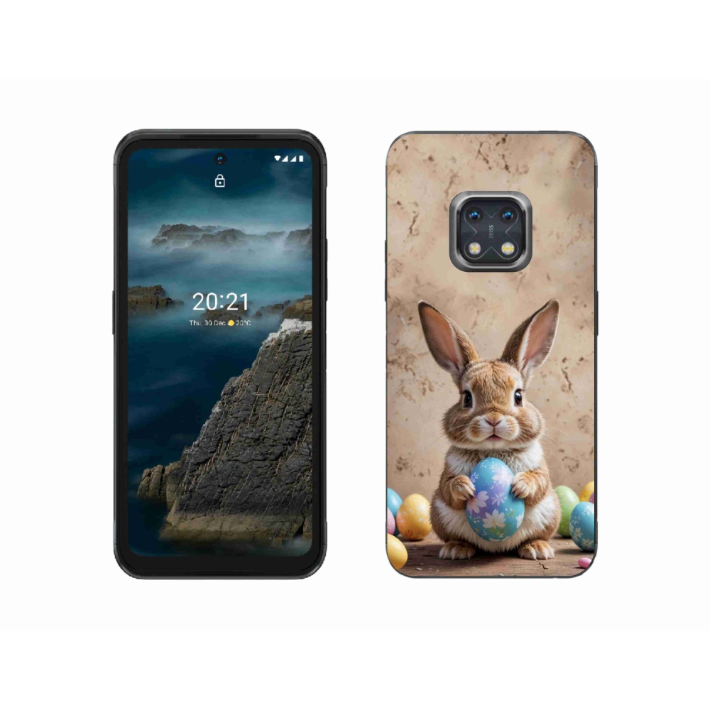 Gelový kryt mmCase na Nokia XR20 - velikonoční králíček