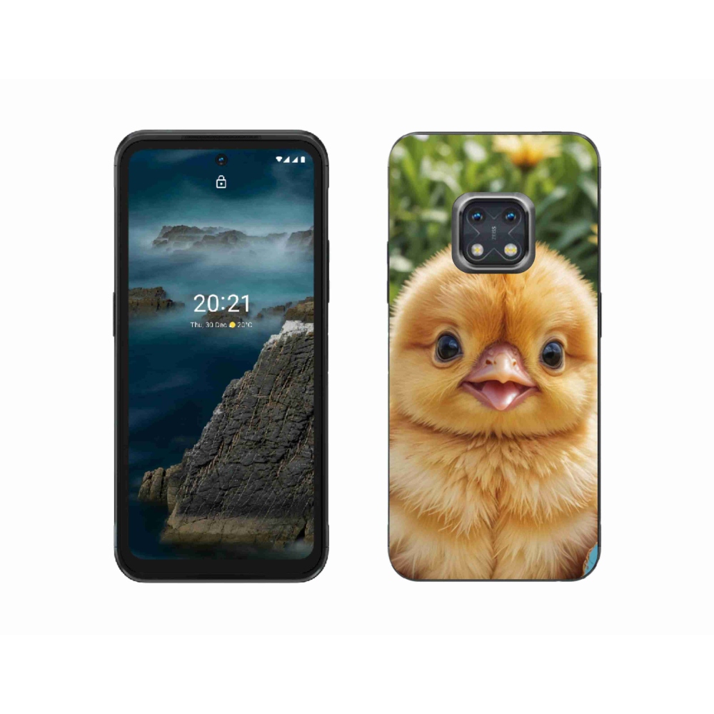 Gelový kryt mmCase na Nokia XR20 - veselé kuřátko