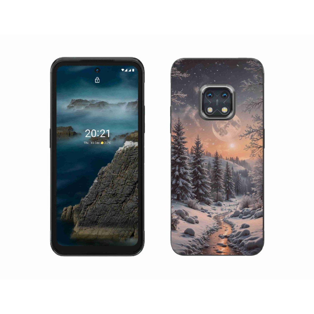 Gelový kryt mmCase na Nokia XR20 - zimní krajina 2