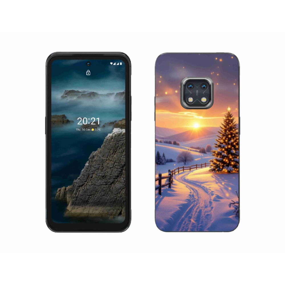 Gelový kryt mmCase na Nokia XR20 - zimní krajina