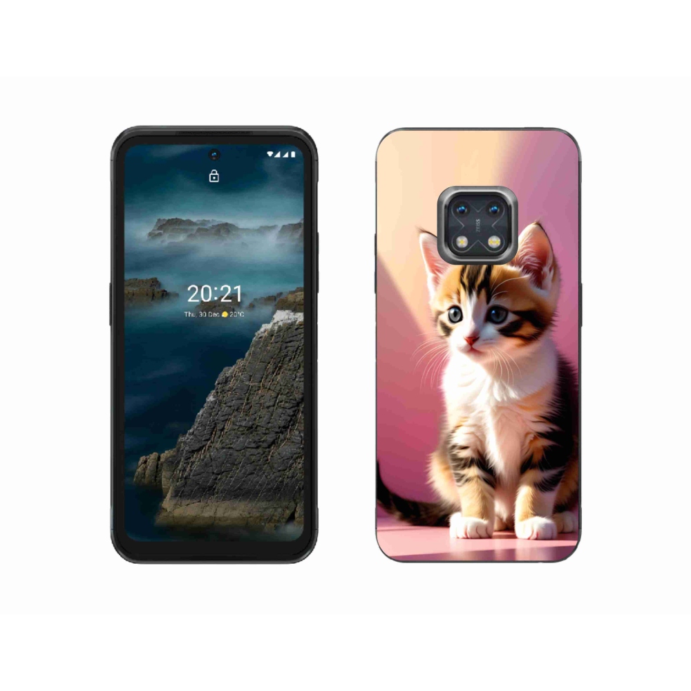 Gelový kryt mmCase na Nokia XR20 - zvědavé kotě 2