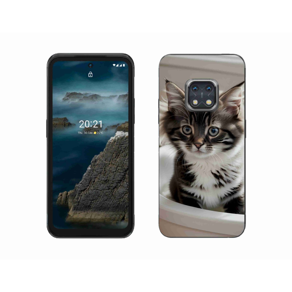 Gelový kryt mmCase na Nokia XR20 - zvědavé kotě