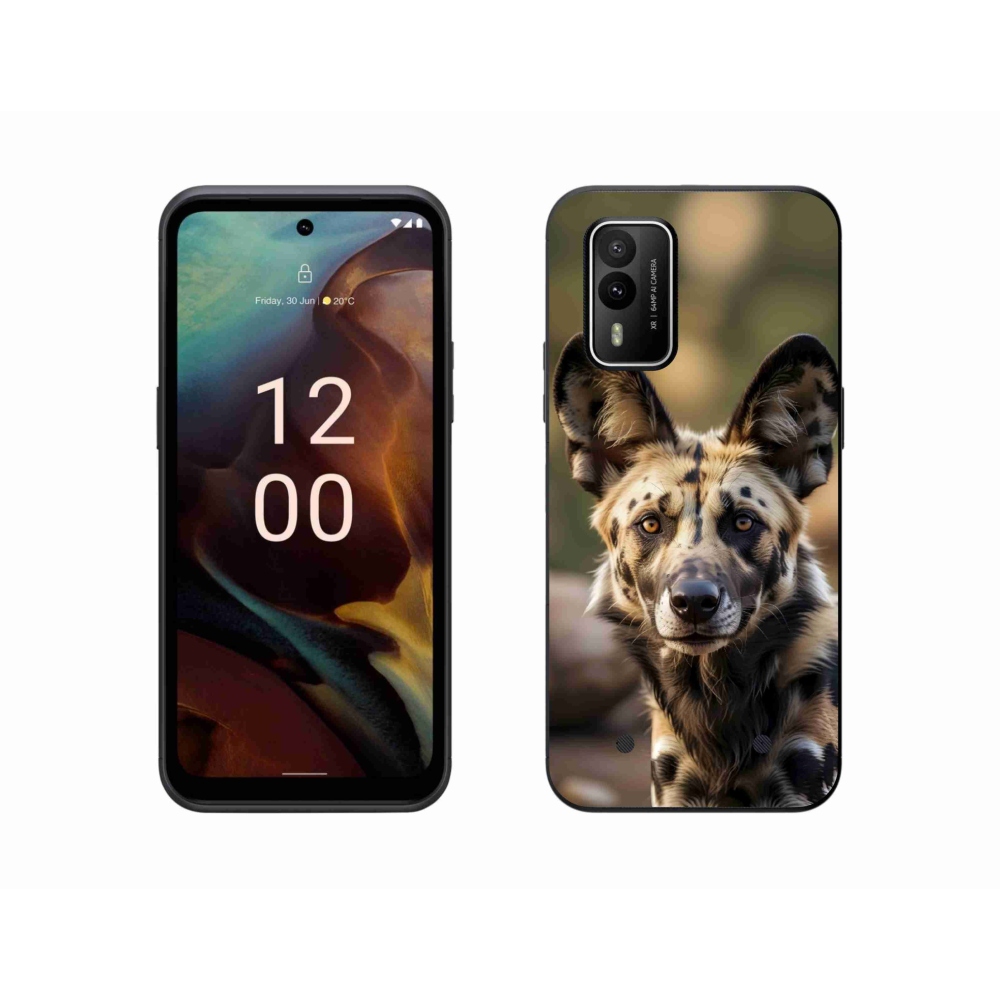 Gelový kryt mmCase na Nokia XR21 - africký divoký pes