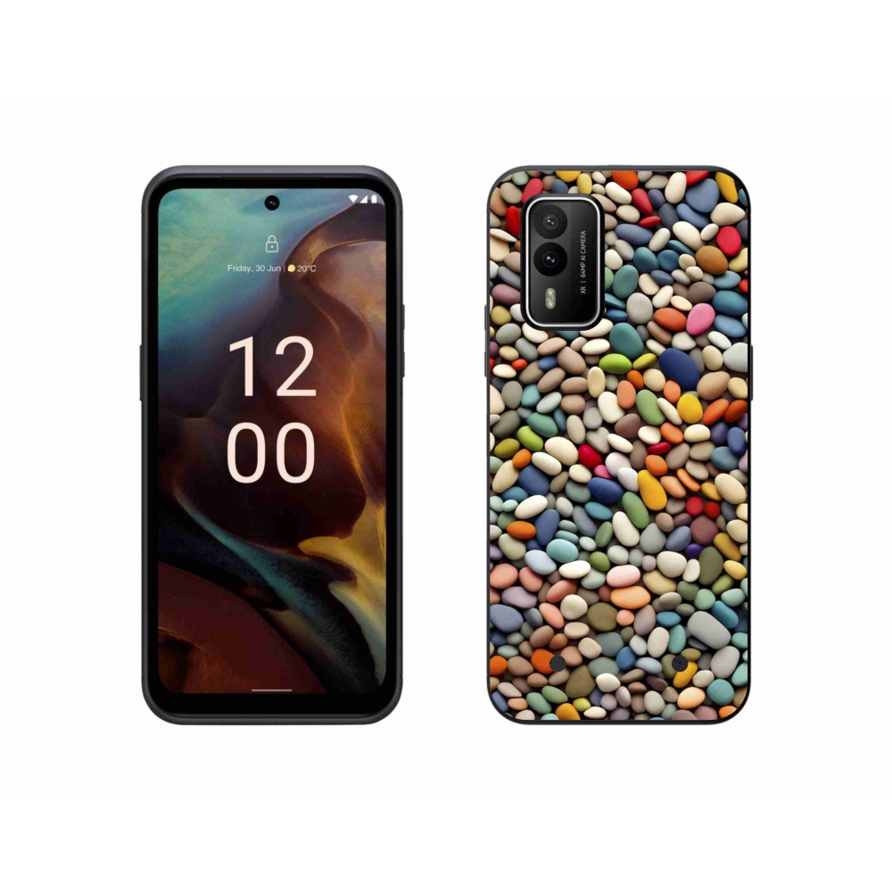 Gelový kryt mmCase na Nokia XR21 - barevné kamínky 2