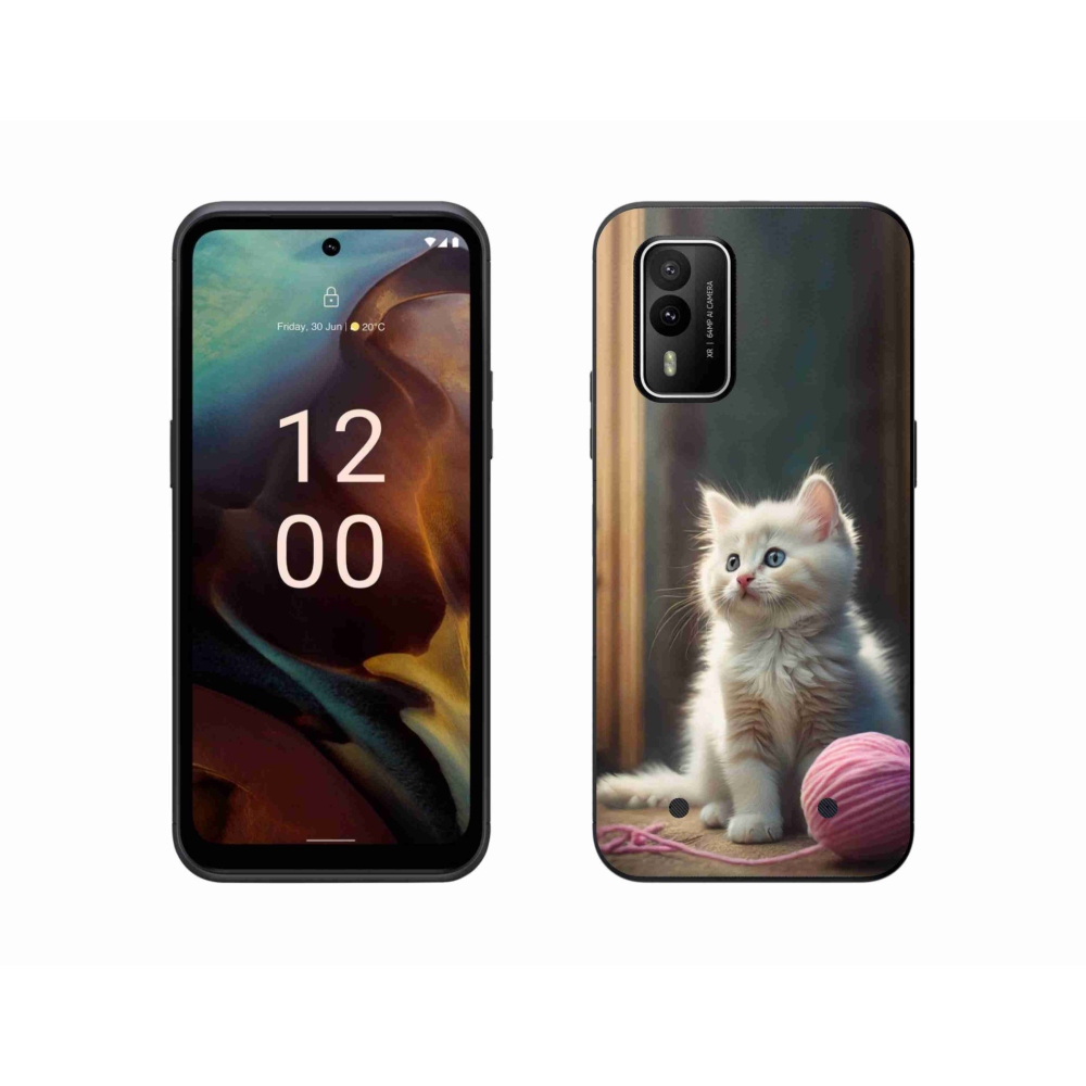 Gelový kryt mmCase na Nokia XR21 - bílé kotě 2