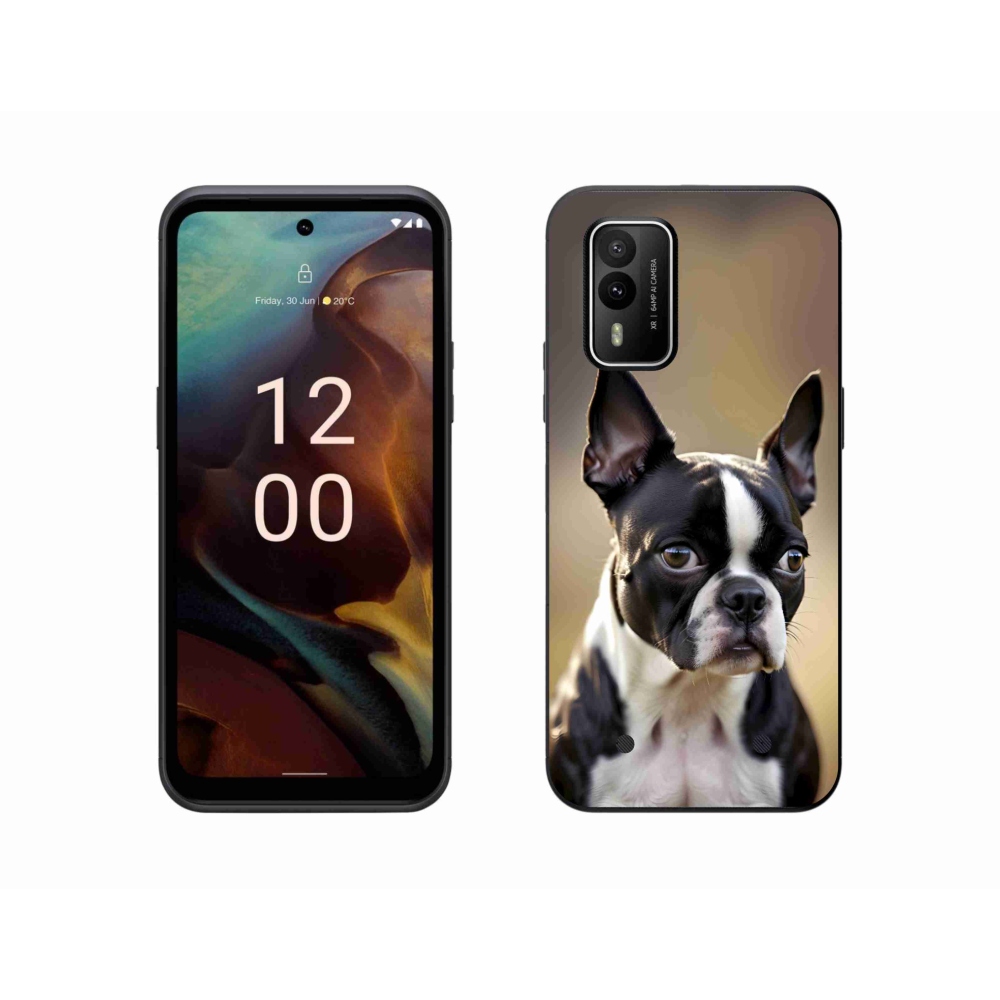Gelový kryt mmCase na Nokia XR21 - bostonský teriér