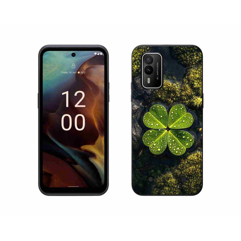 Gelový kryt mmCase na Nokia XR21 - čtyřlístek