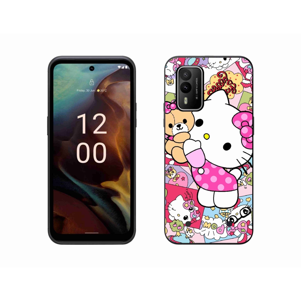 Gelový kryt mmCase na Nokia XR21 - cute kitty