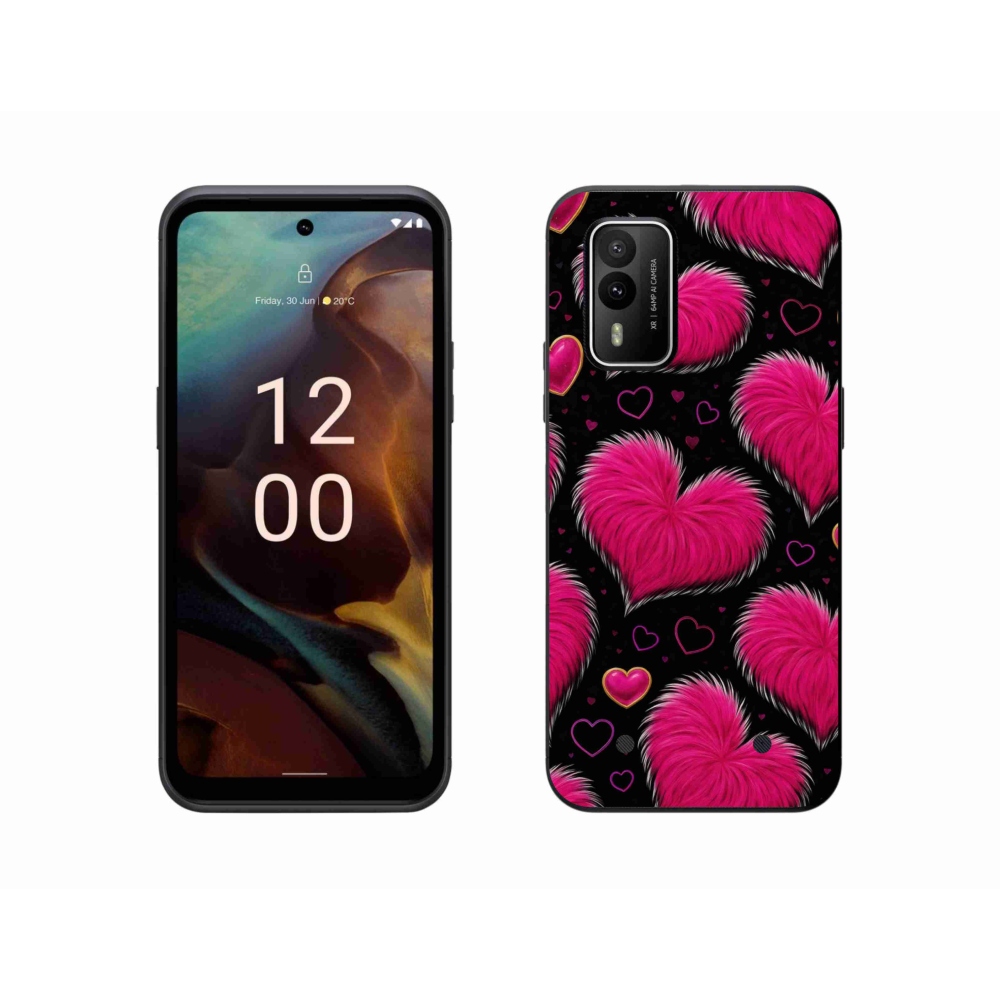 Gelový kryt mmCase na Nokia XR21 - hebká srdce