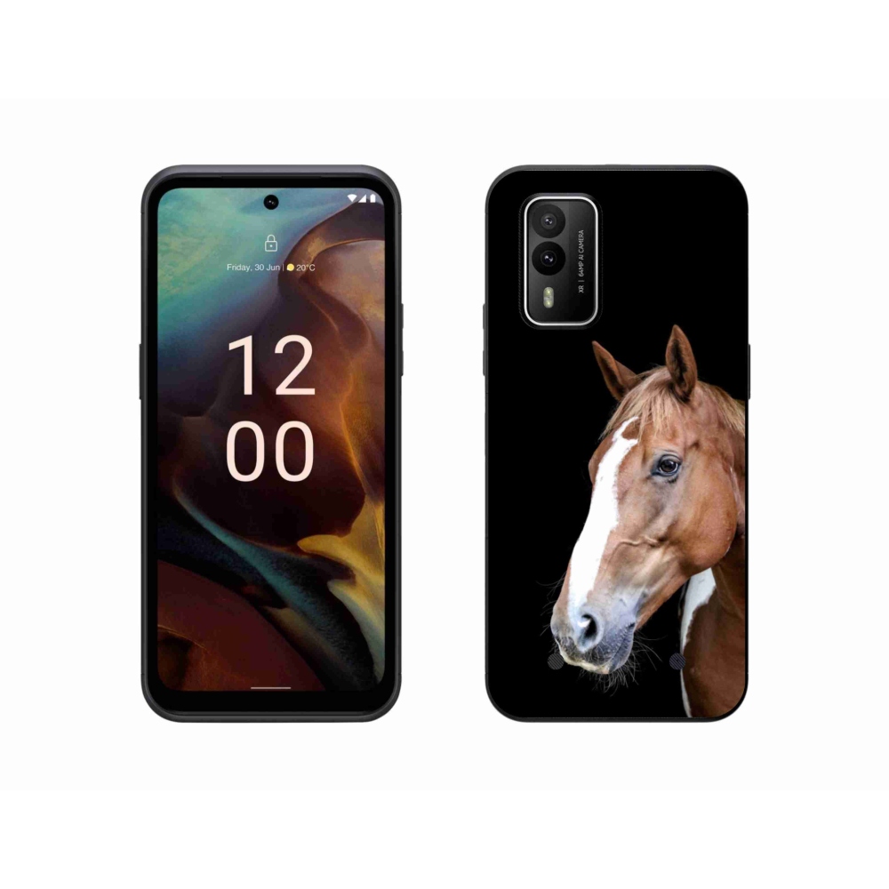 Gelový kryt mmCase na Nokia XR21 - hnědý kůň 3