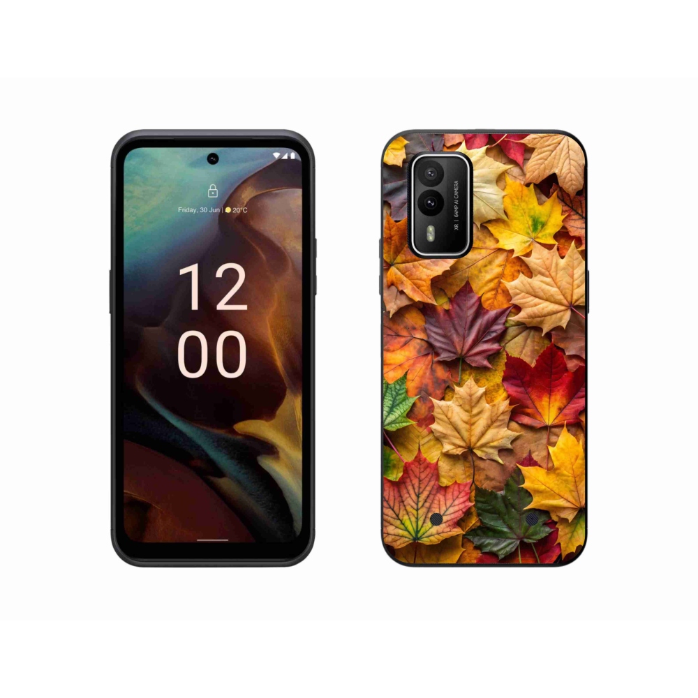 Gelový kryt mmCase na Nokia XR21 - javorové listy 2
