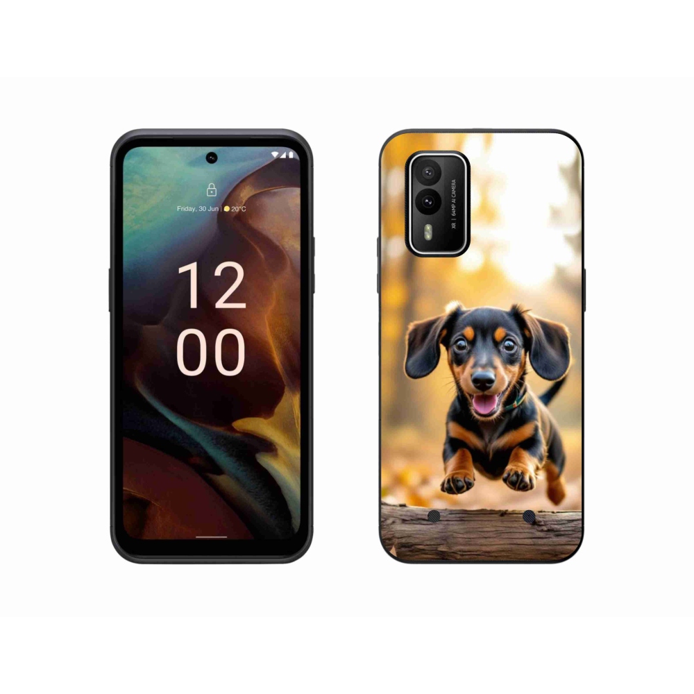Gelový kryt mmCase na Nokia XR21 - jezevčík 2