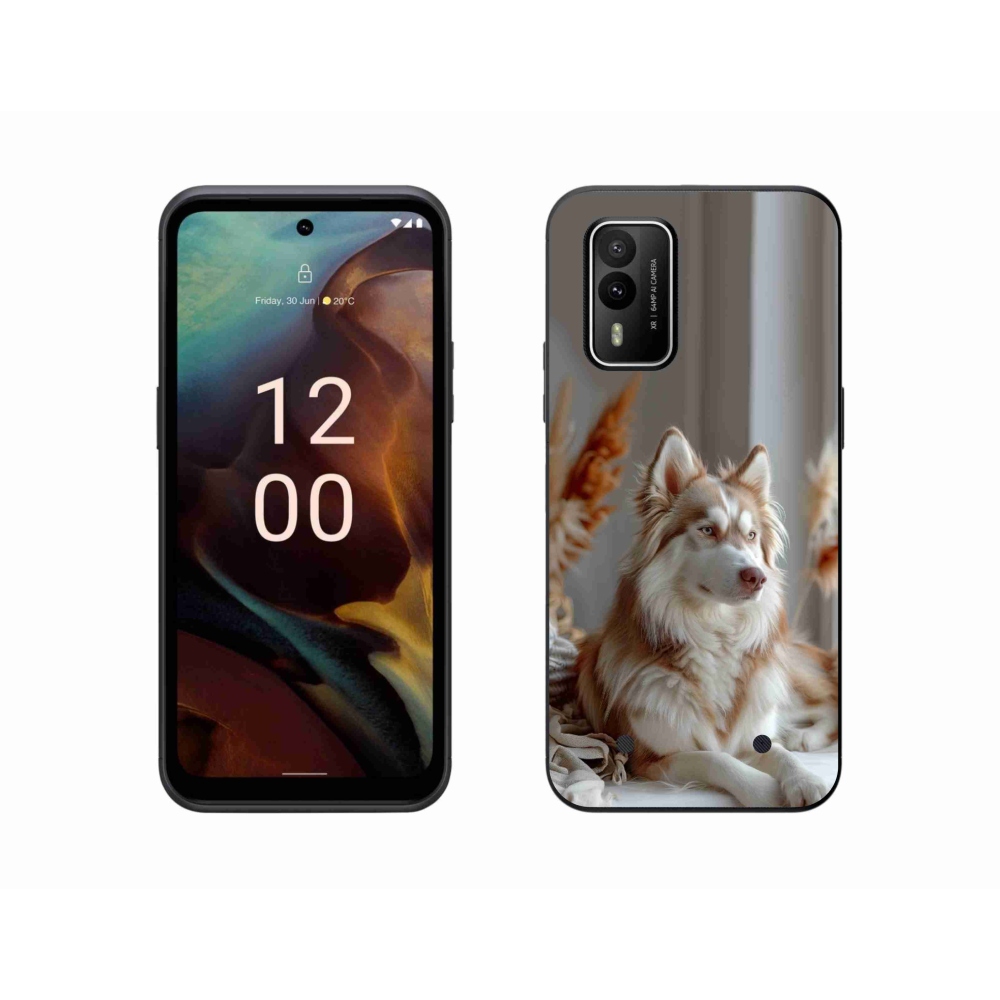 Gelový kryt mmCase na Nokia XR21 - klidný sibiřský husky