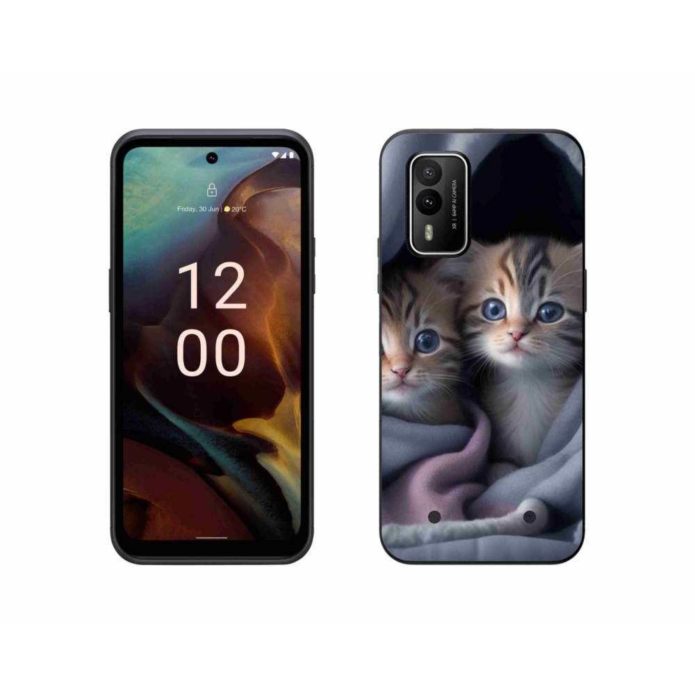 Gelový kryt mmCase na Nokia XR21 - kočičí duo 2