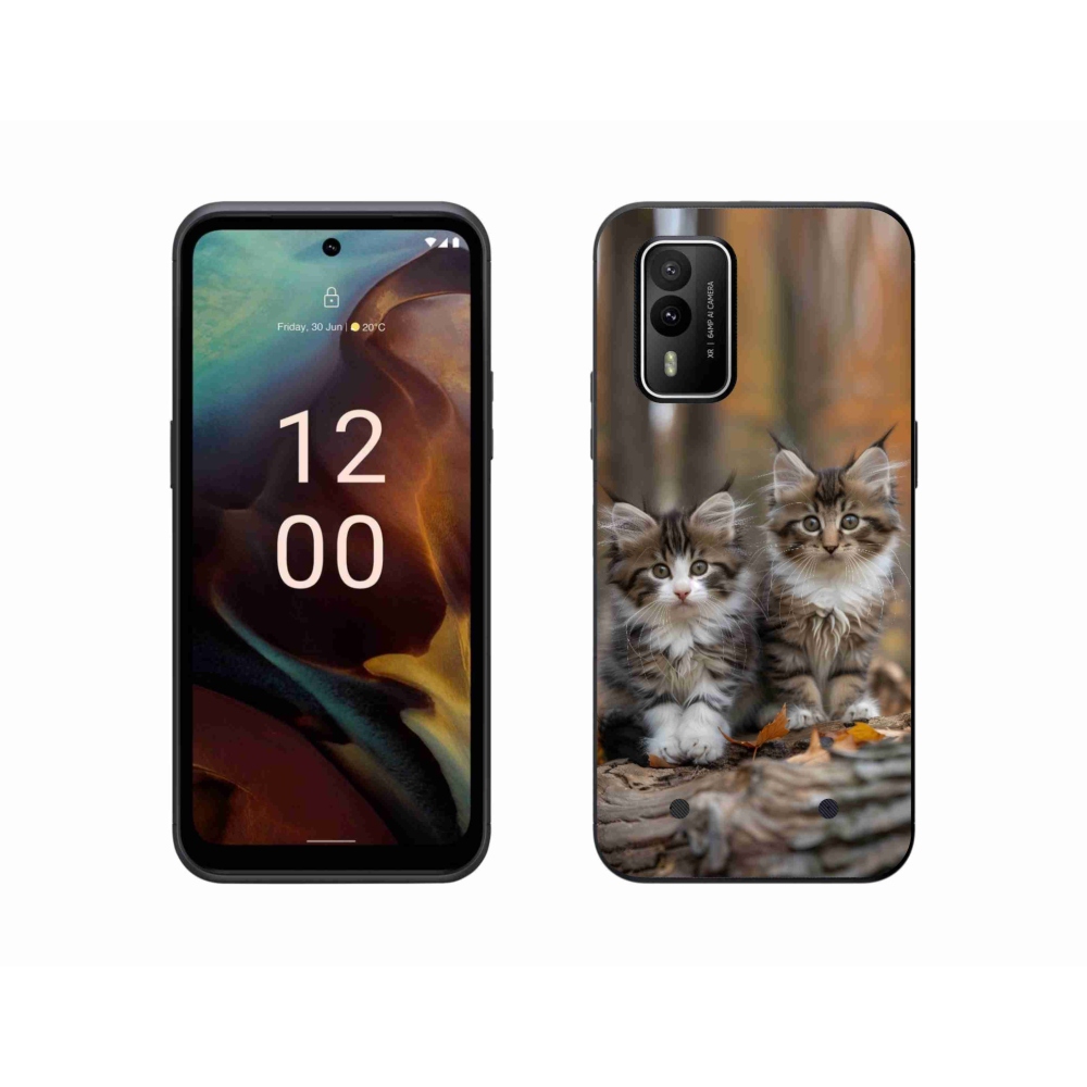 Gelový kryt mmCase na Nokia XR21 - kočičí duo 3