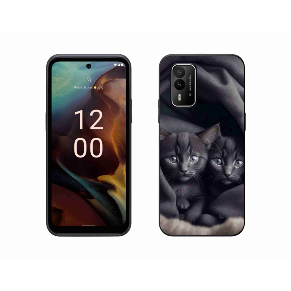 Gelový kryt mmCase na Nokia XR21 - kočičí duo