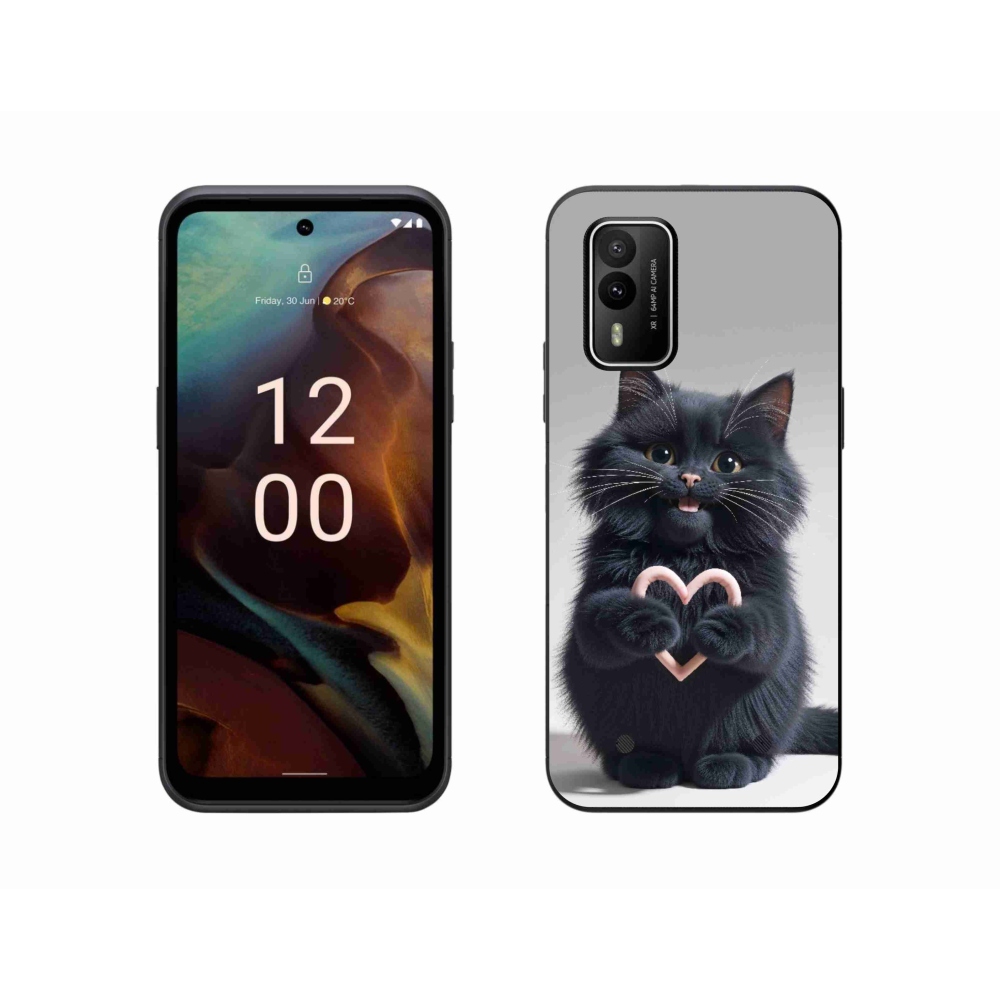 Gelový kryt mmCase na Nokia XR21 - kočičí láska 3