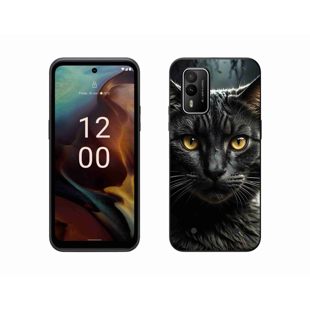 Gelový kryt mmCase na Nokia XR21 - kočičí pohled 3