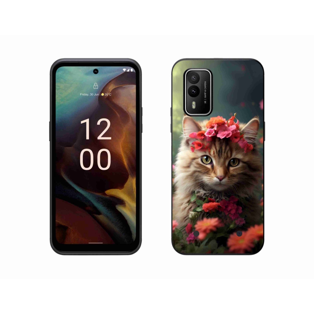 Gelový kryt mmCase na Nokia XR21 - kočíčí princezna