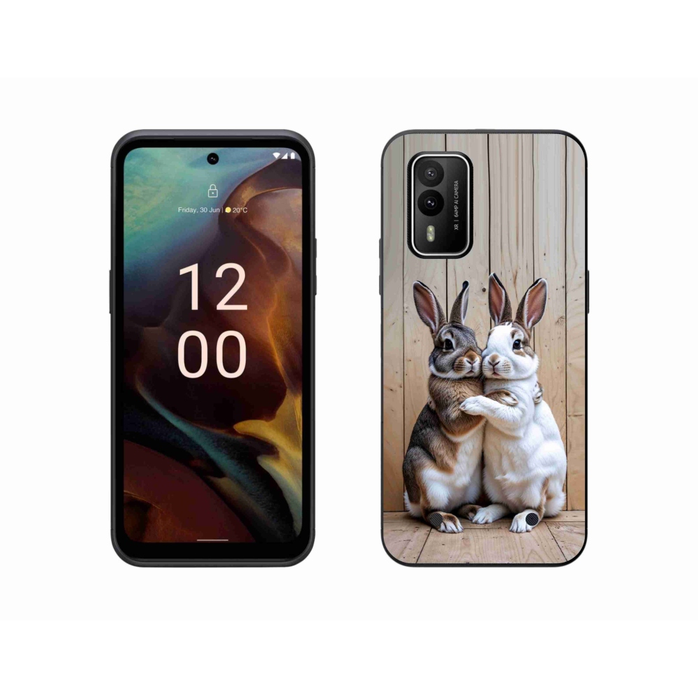 Gelový kryt mmCase na Nokia XR21 - králičí pár