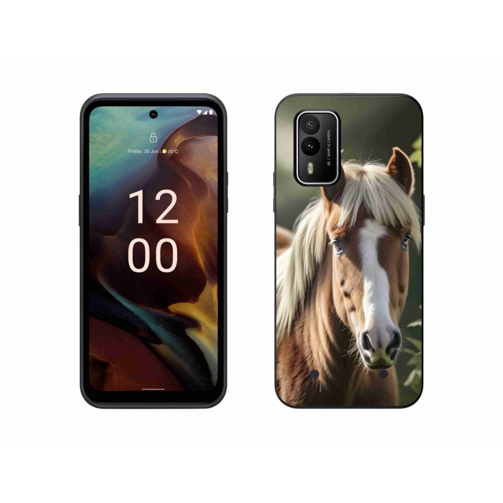 Gelový kryt mmCase na Nokia XR21 - kůň se světlou hřívou