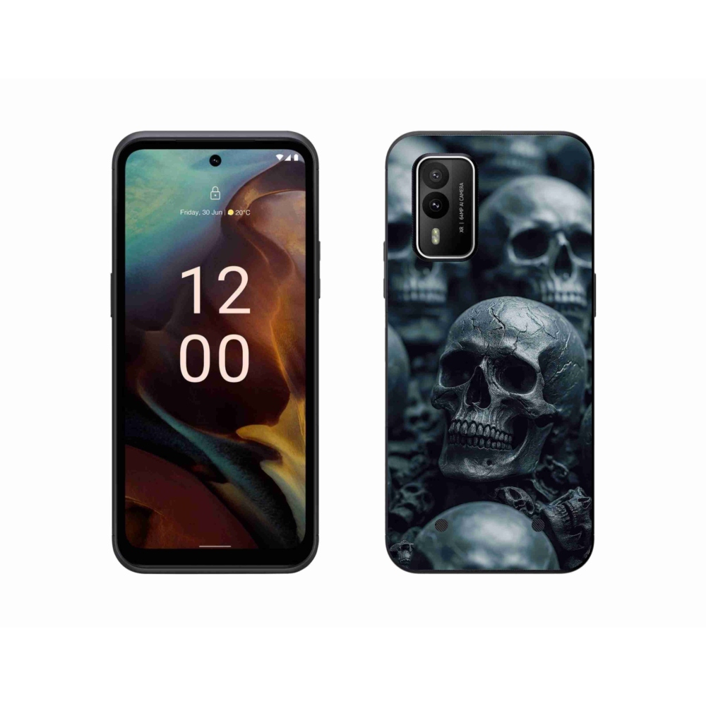 Gelový kryt mmCase na Nokia XR21 - lebka 2
