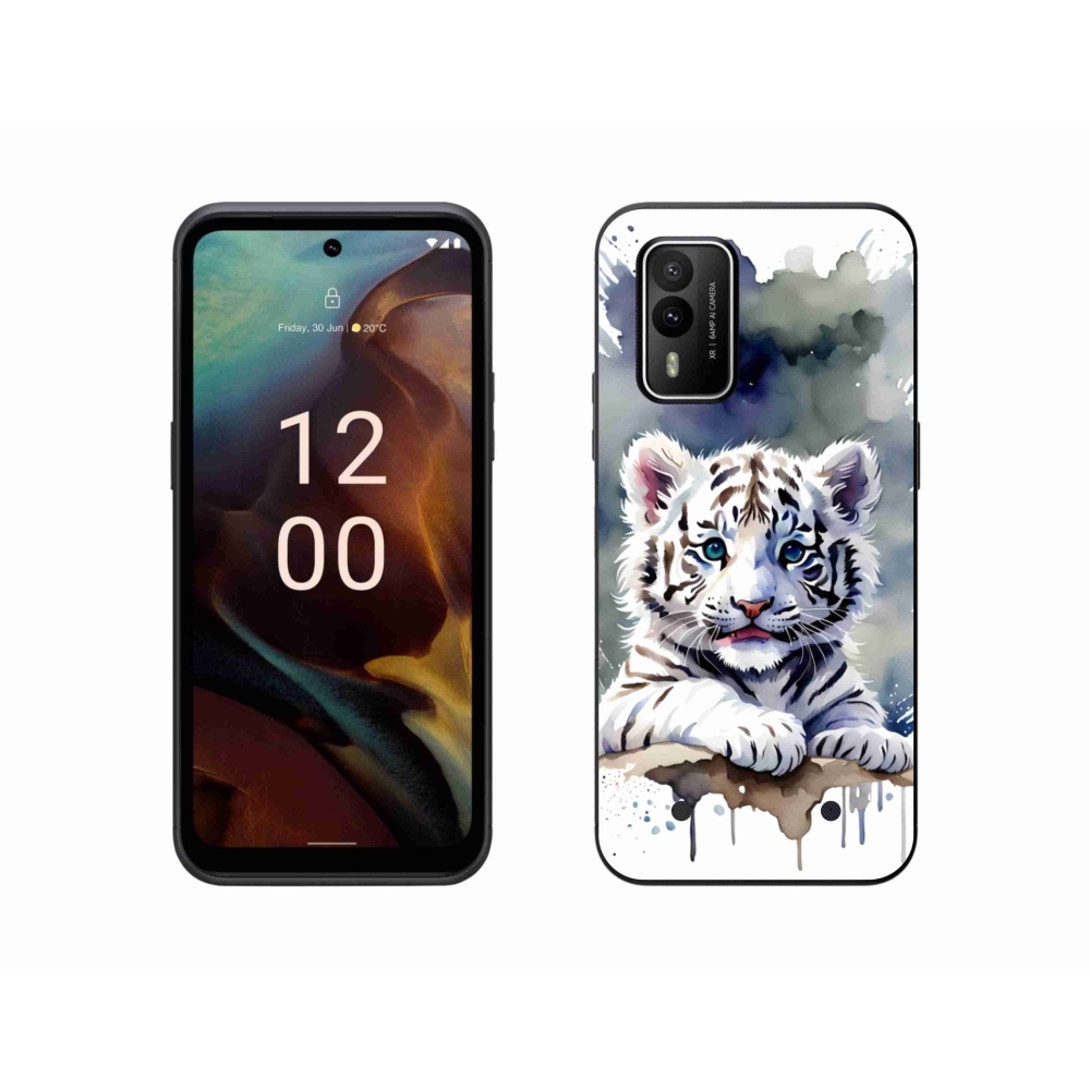 Gelový kryt mmCase na Nokia XR21 - mládě bílého tygra