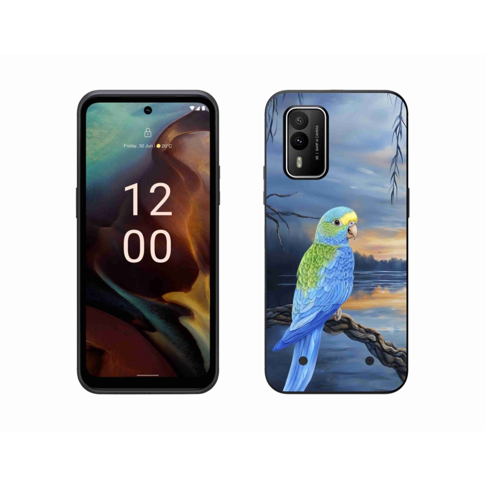Gelový kryt mmCase na Nokia XR21 - modrý papoušek