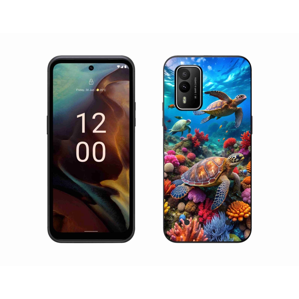 Gelový kryt mmCase na Nokia XR21 - mořský svět 2