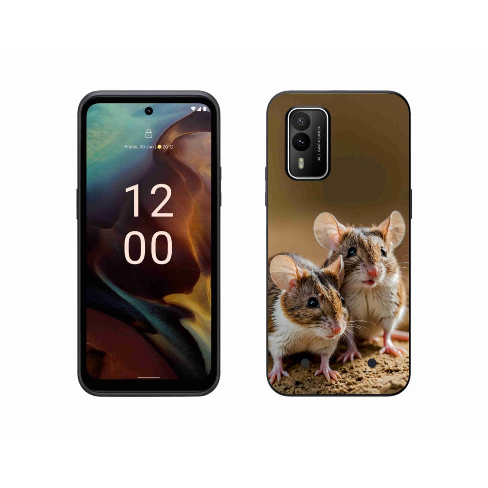 Gelový kryt mmCase na Nokia XR21 - myší duo
