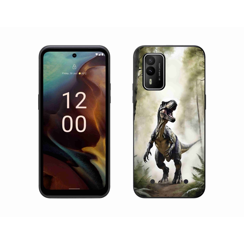 Gelový kryt mmCase na Nokia XR21 - naštvaný T-Rex