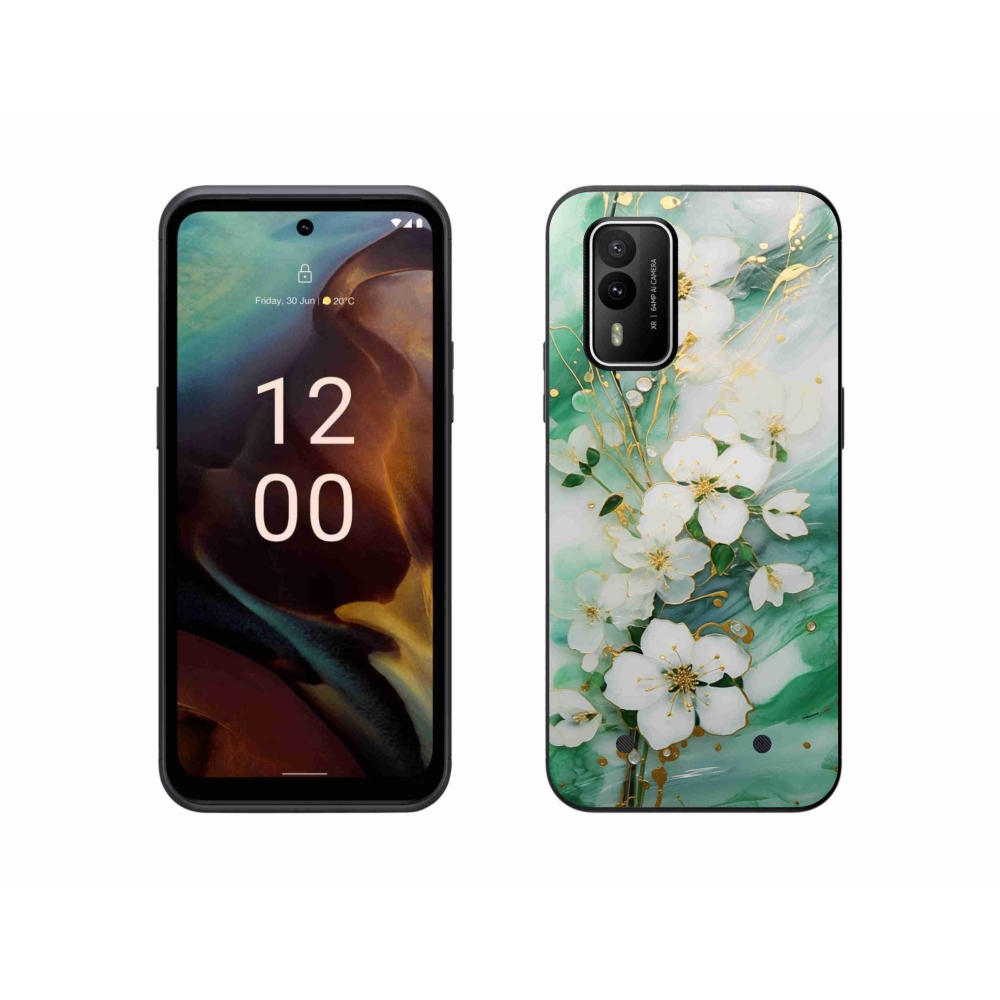 Gelový kryt mmCase na Nokia XR21 - něžné květy