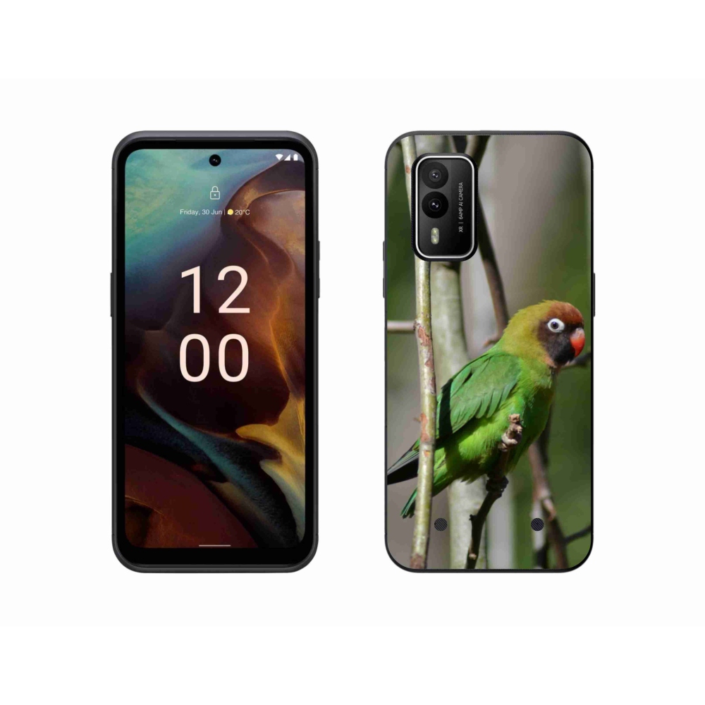 Gelový kryt mmCase na Nokia XR21 - papoušek agapornis