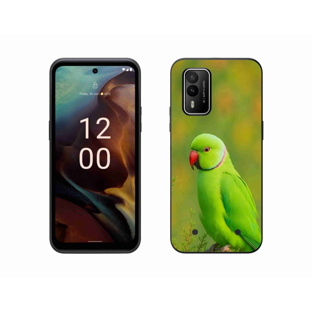 Gelový kryt mmCase na Nokia XR21 - papoušek alexandr 2