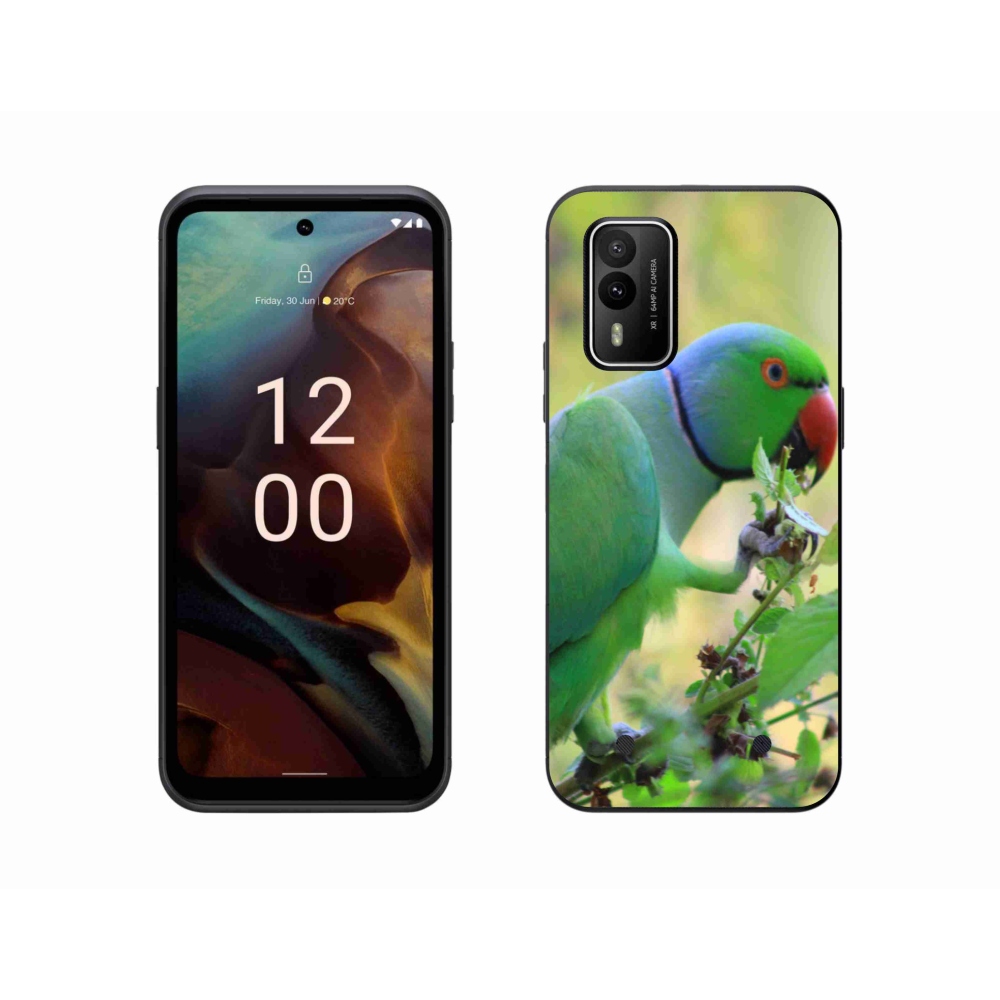 Gelový kryt mmCase na Nokia XR21 - papoušek alexandr