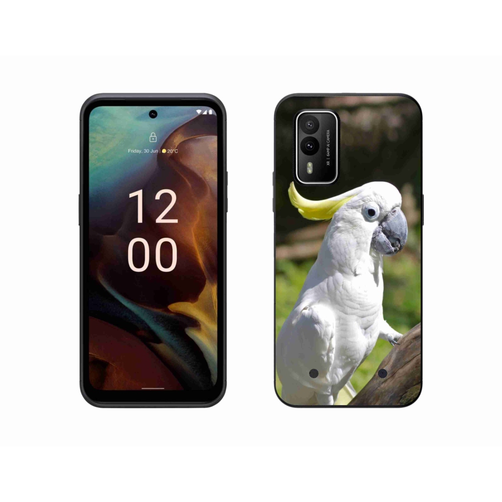 Gelový kryt mmCase na Nokia XR21 - papoušek kakadu 2