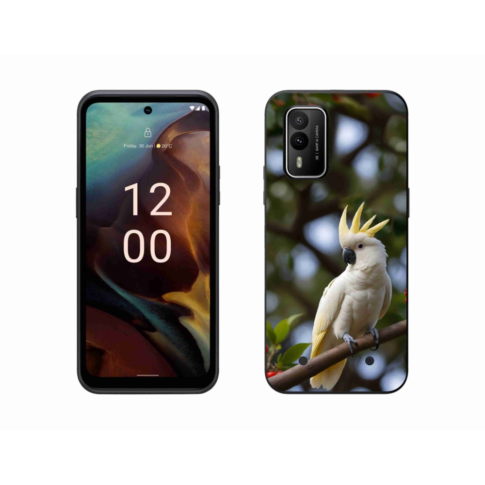 Gelový kryt mmCase na Nokia XR21 - papoušek kakadu 3