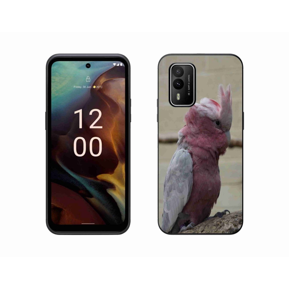 Gelový kryt mmCase na Nokia XR21 - papoušek kakadu růžový