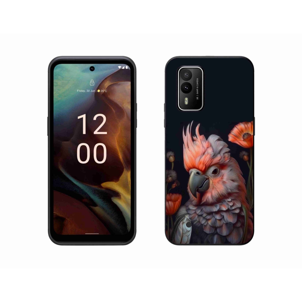Gelový kryt mmCase na Nokia XR21 - papoušek kakadu v barvách