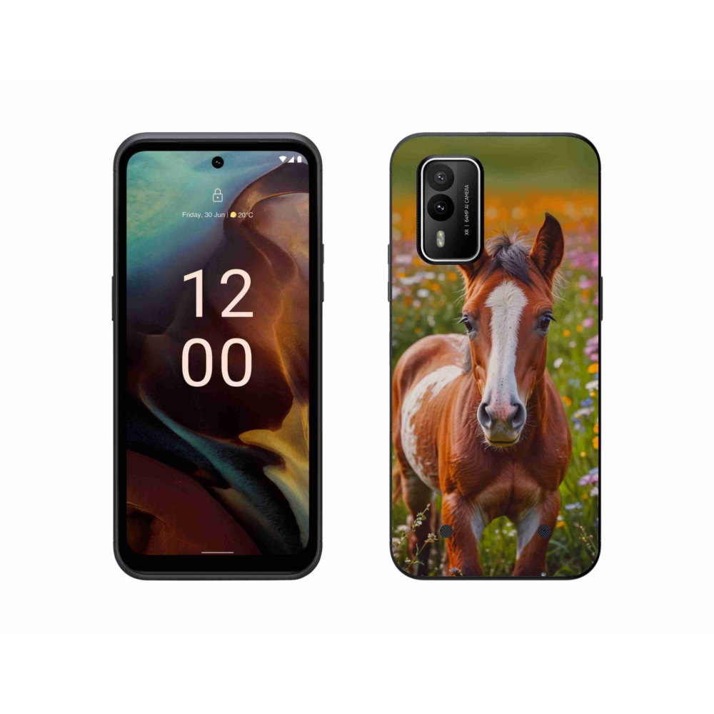Gelový kryt mmCase na Nokia XR21 - roztomilé hříbě