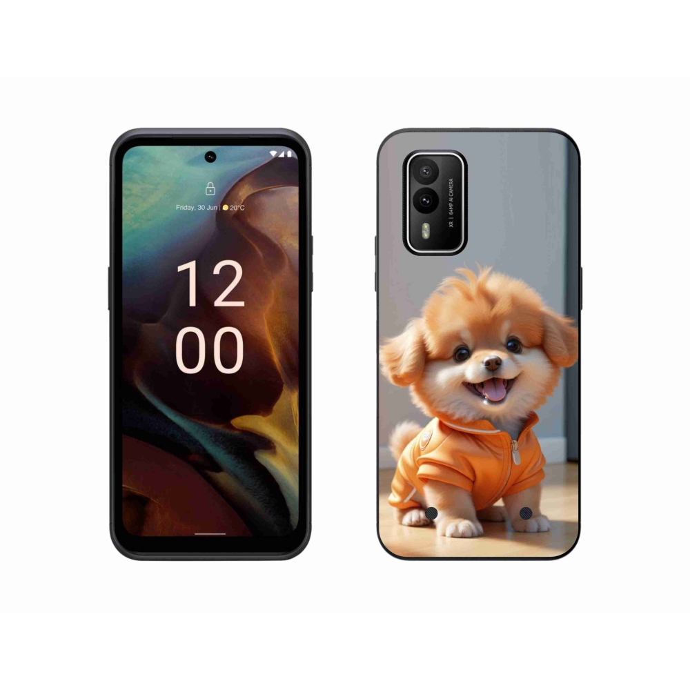 Gelový kryt mmCase na Nokia XR21 - roztomilý pomeranian v mikině