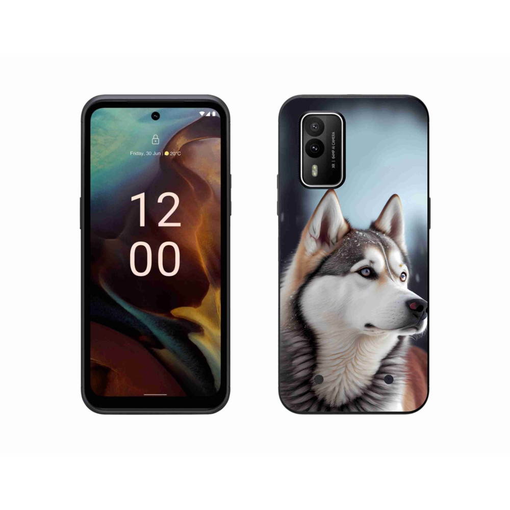 Gelový kryt mmCase na Nokia XR21 - sibiřský husky