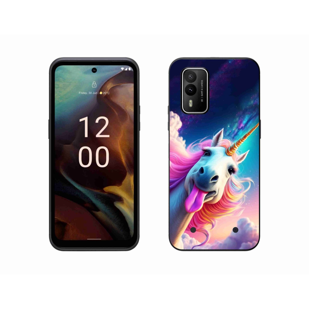 Gelový kryt mmCase na Nokia XR21 - šílený jednorožec