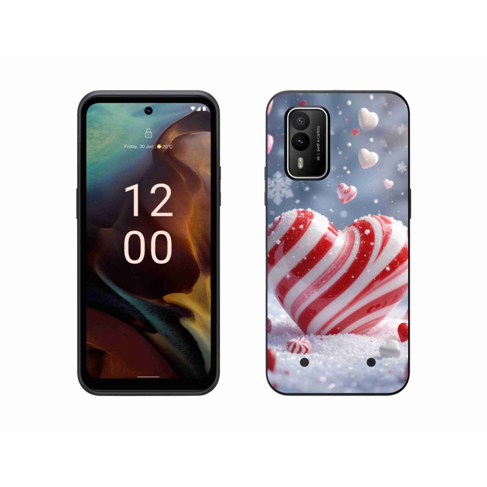 Gelový kryt mmCase na Nokia XR21 - sladké srdce