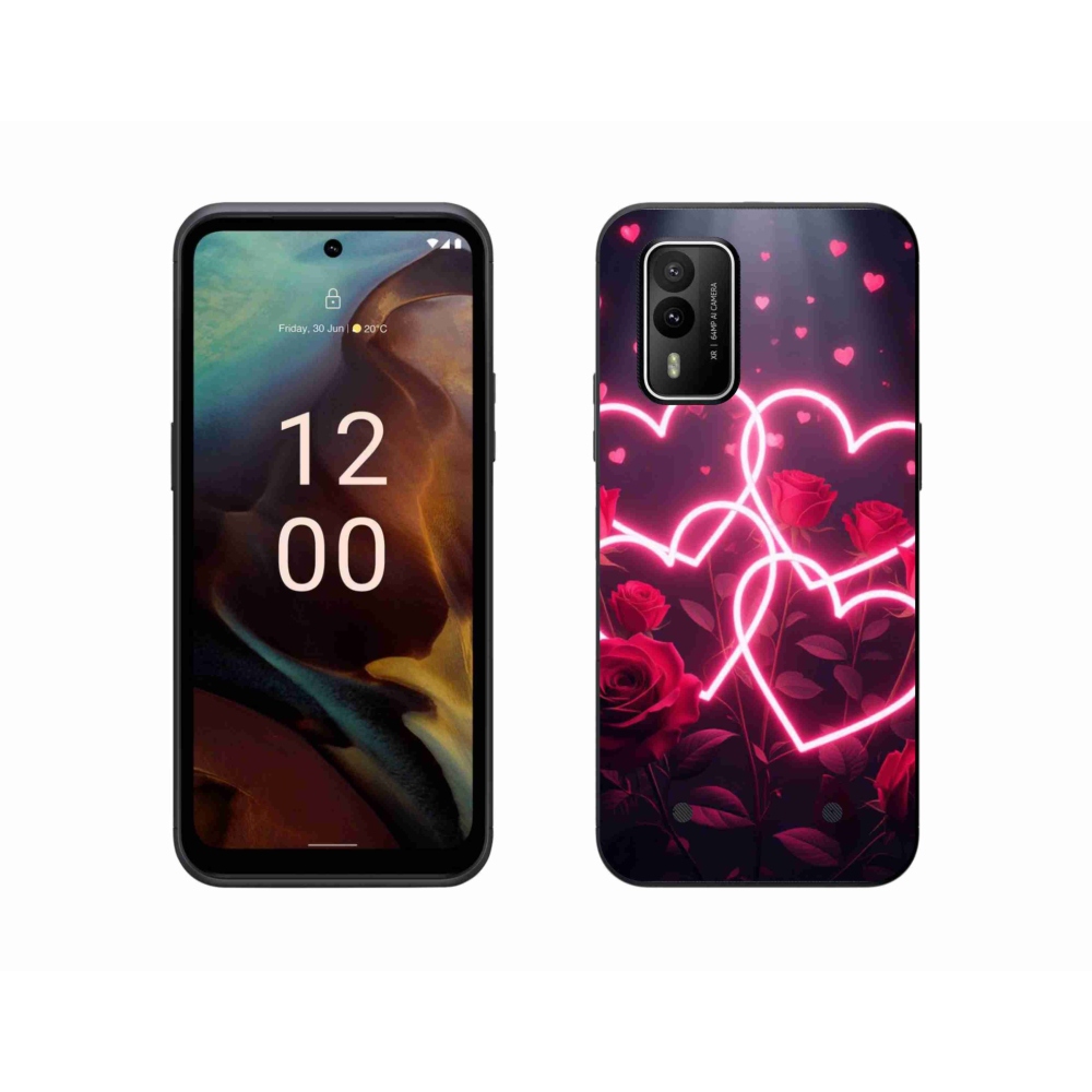 Gelový kryt mmCase na Nokia XR21 - srdce lásky