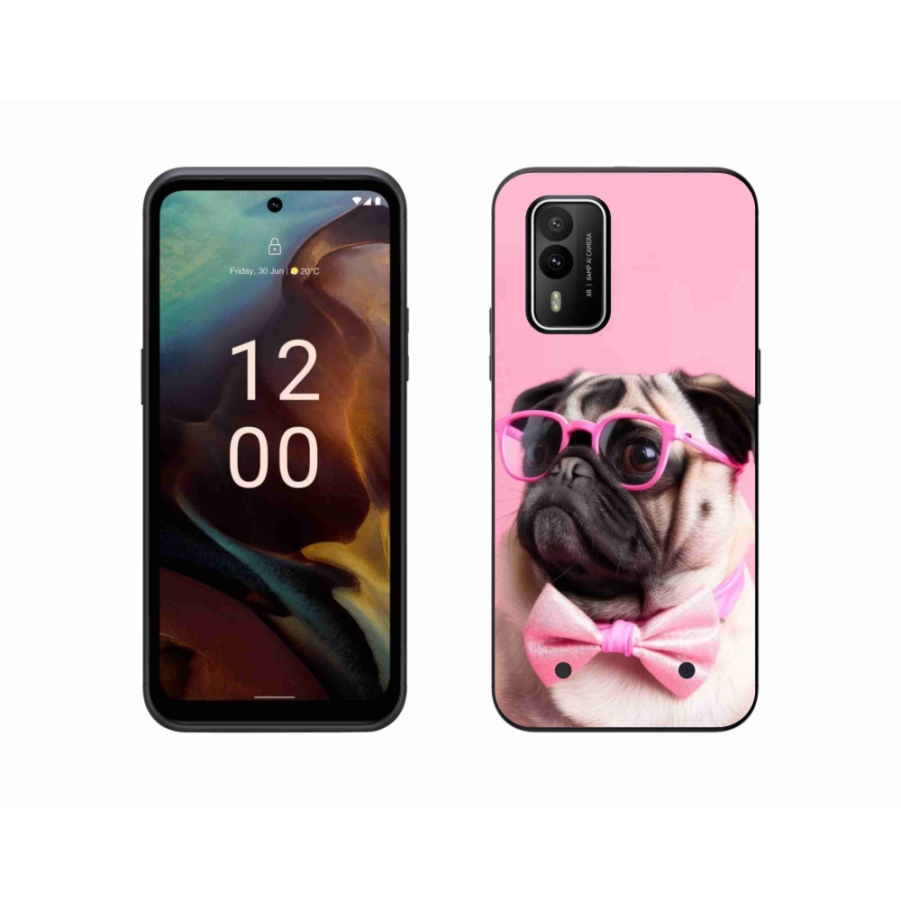 Gelový kryt mmCase na Nokia XR21 - stylový mops