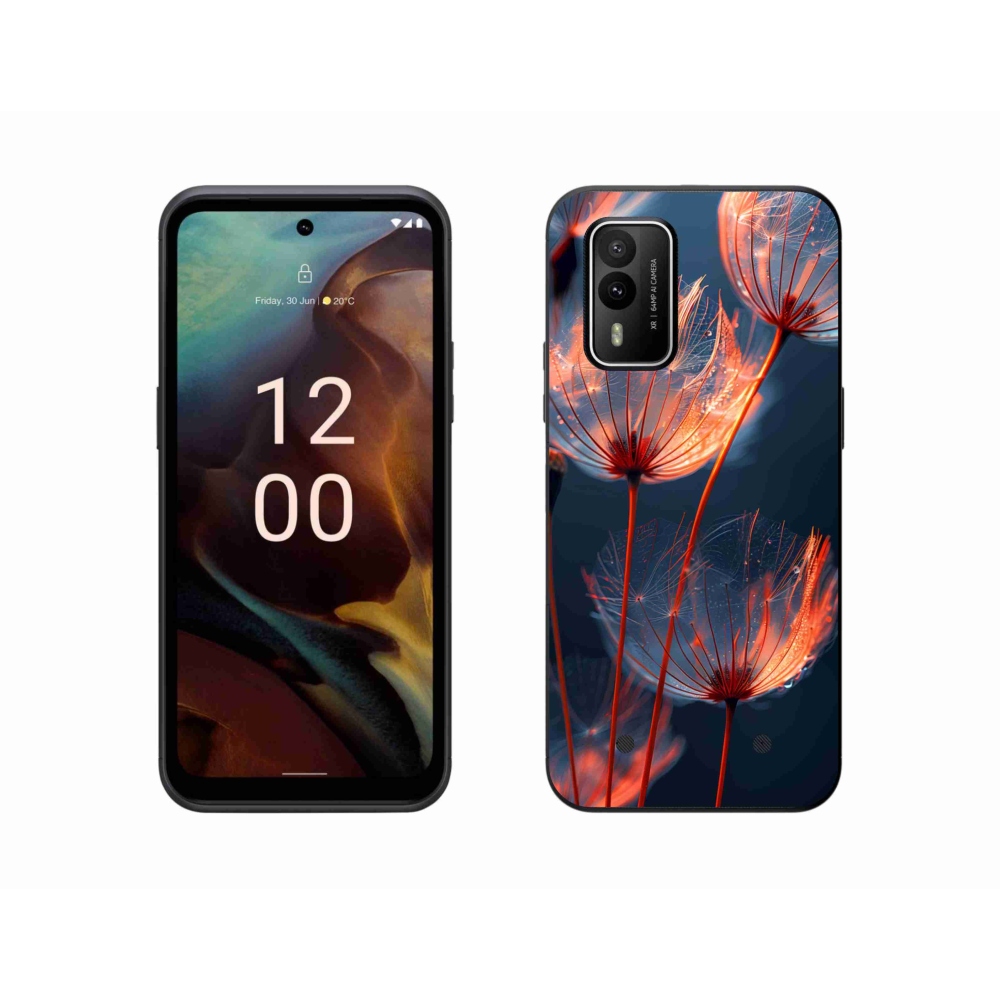 Gelový kryt mmCase na Nokia XR21 - světélkující chmýří