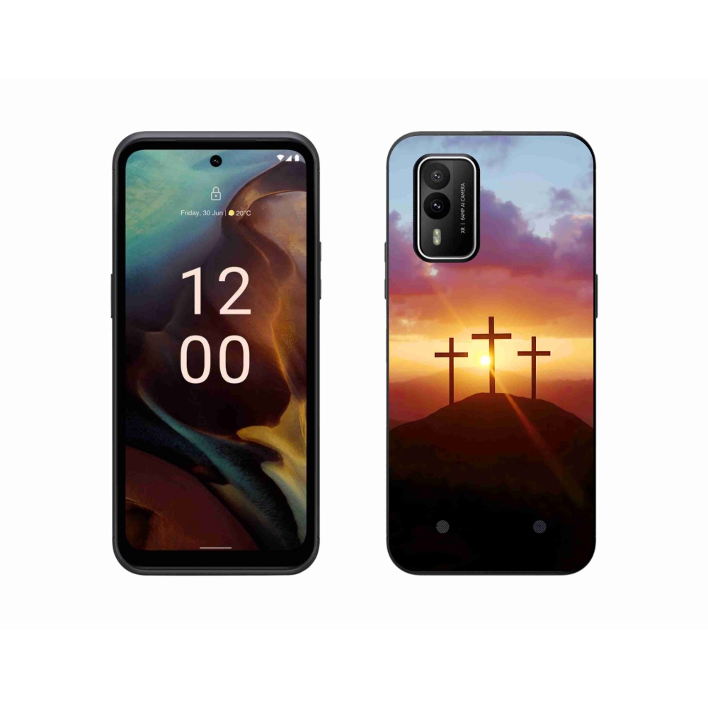 Gelový kryt mmCase na Nokia XR21 - tři kříže