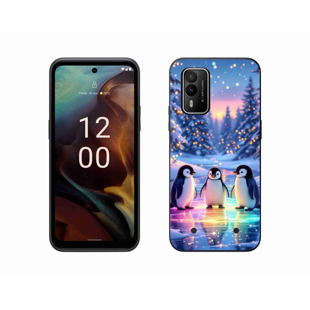 Gelový kryt mmCase na Nokia XR21 - tučnáci