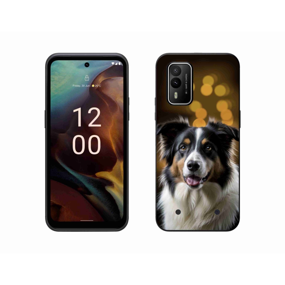 Gelový kryt mmCase na Nokia XR21 - usměvavý australský ovčák